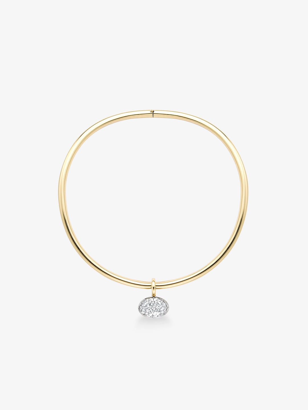 Oval Diamond Torque Necklace  View 1