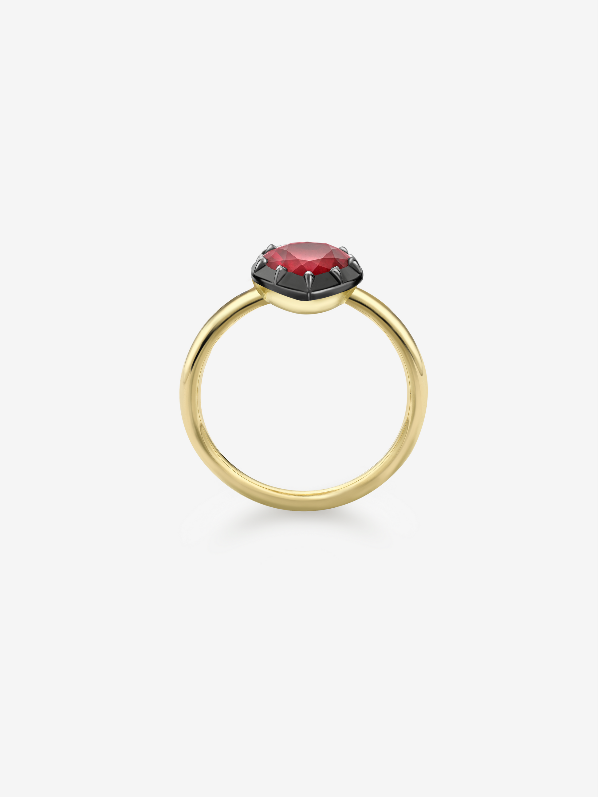 1.90ct Heart-Shaped Ruby Button Back Ring View 3