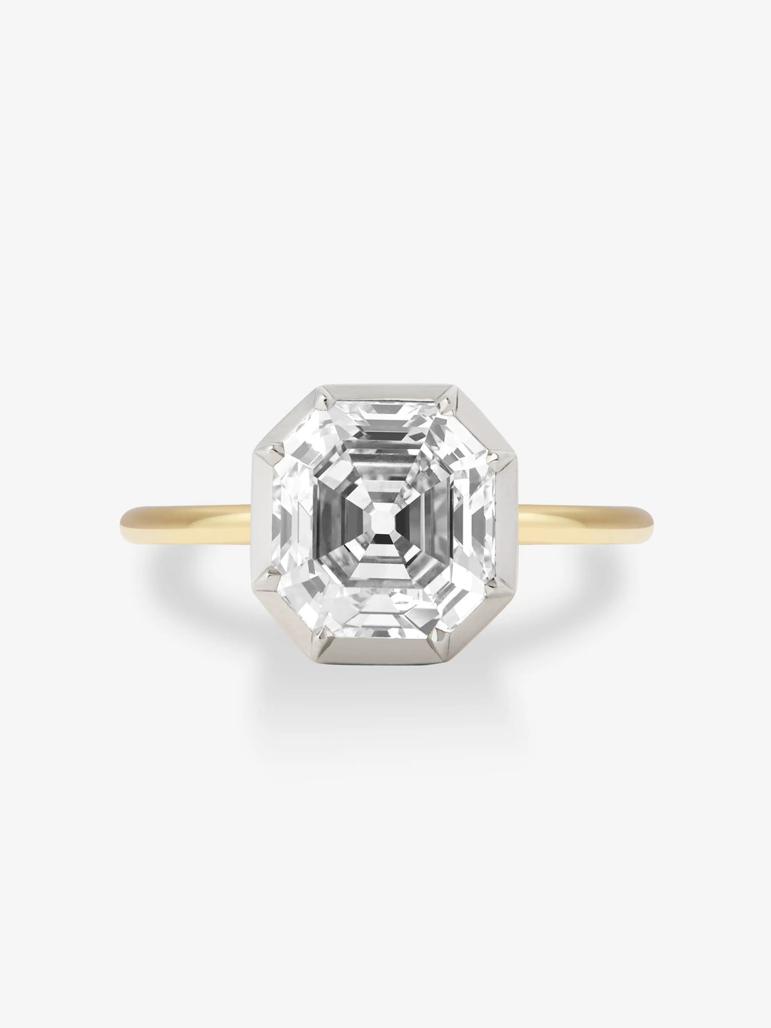 5.21ct Emerald Cut Diamond Button Back Ring  View 1