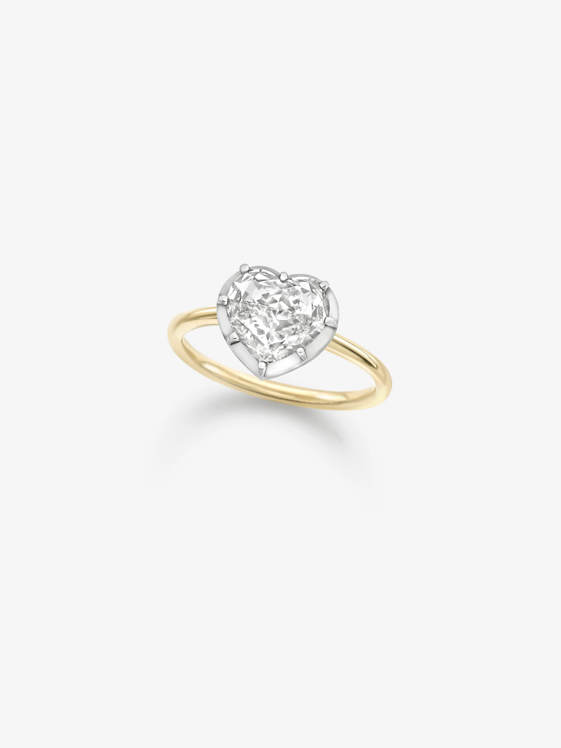 1.49ct Heart-Shaped Diamond & White Gold Button Back Ring View 2