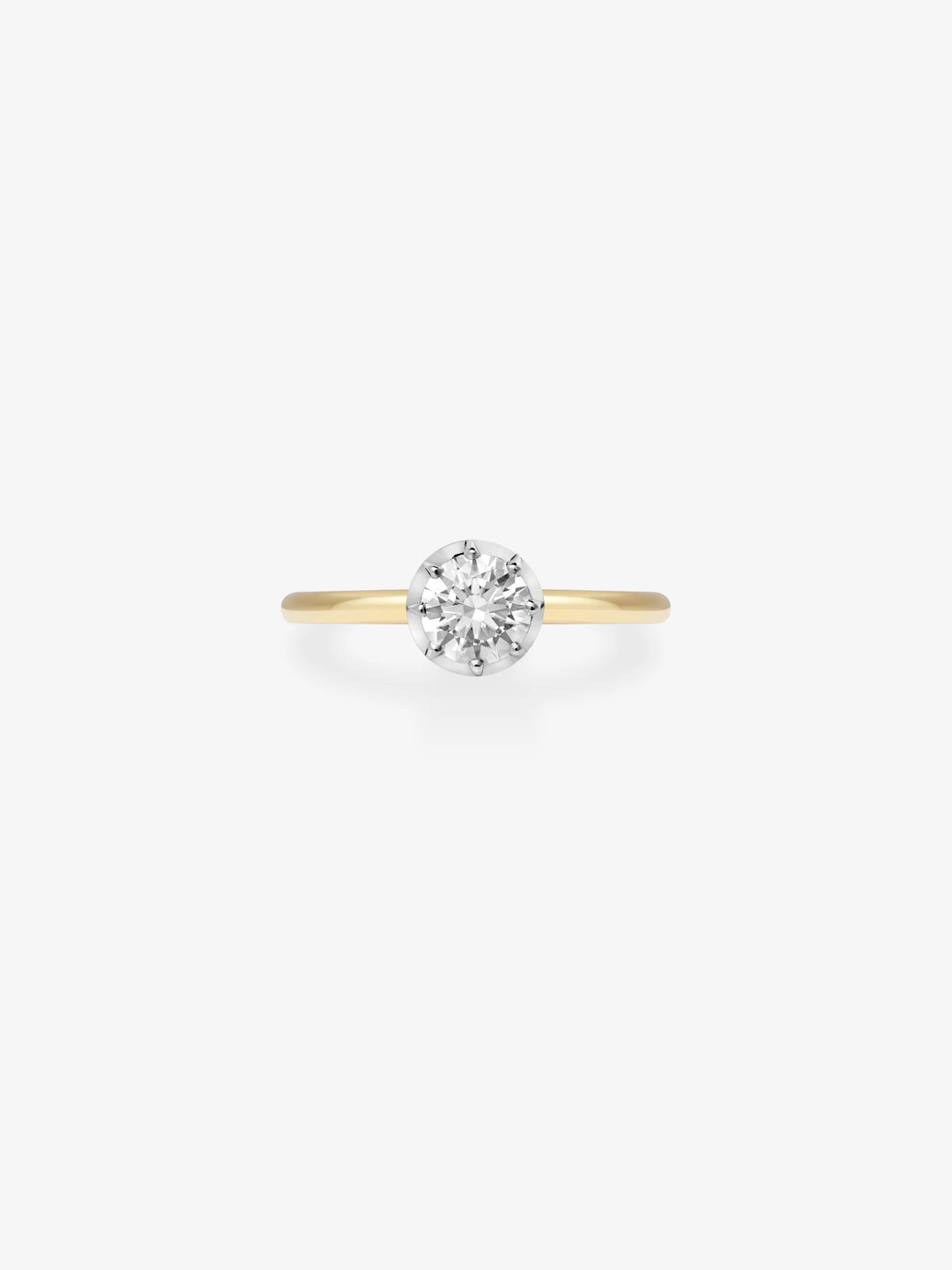 0.70ct Diamond & White Gold Button Back Ring  View 1