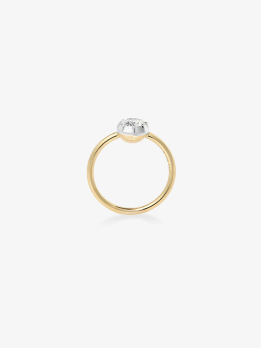0.70ct Diamond & White Gold Button Back Ring View 4