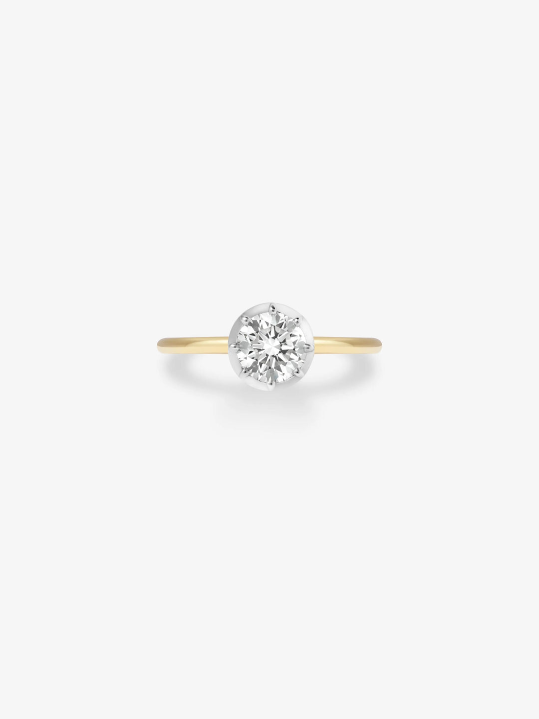 1ct Diamond & White Gold Button Back Ring  View 1