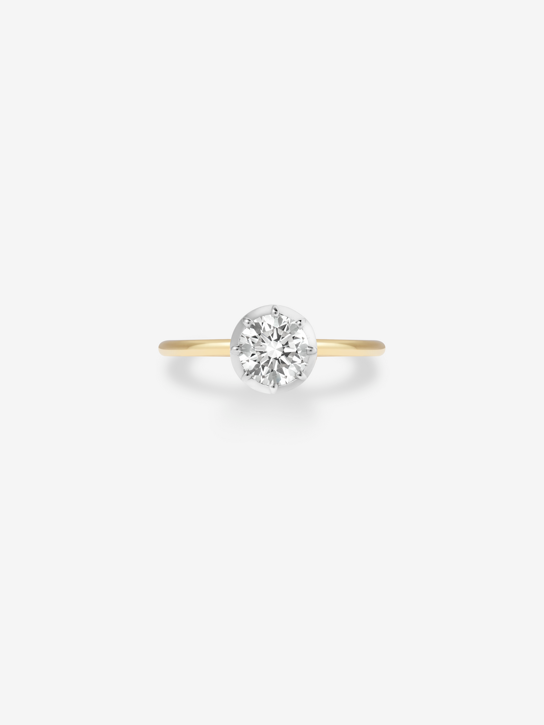 0.90ct Diamond & White Gold Button Back Ring View 1