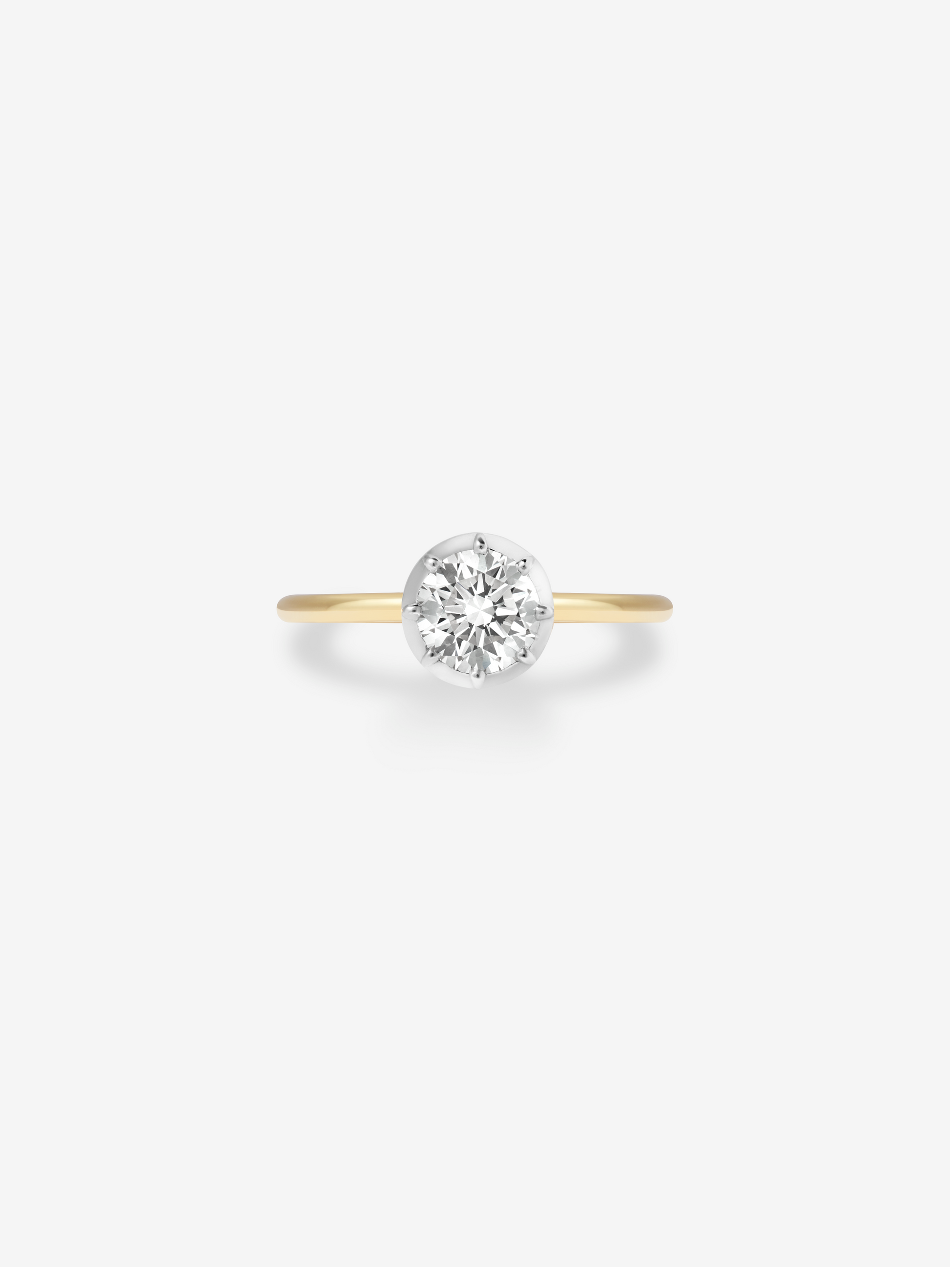 0.90ct Diamond & White Gold Button Back Ring View 1