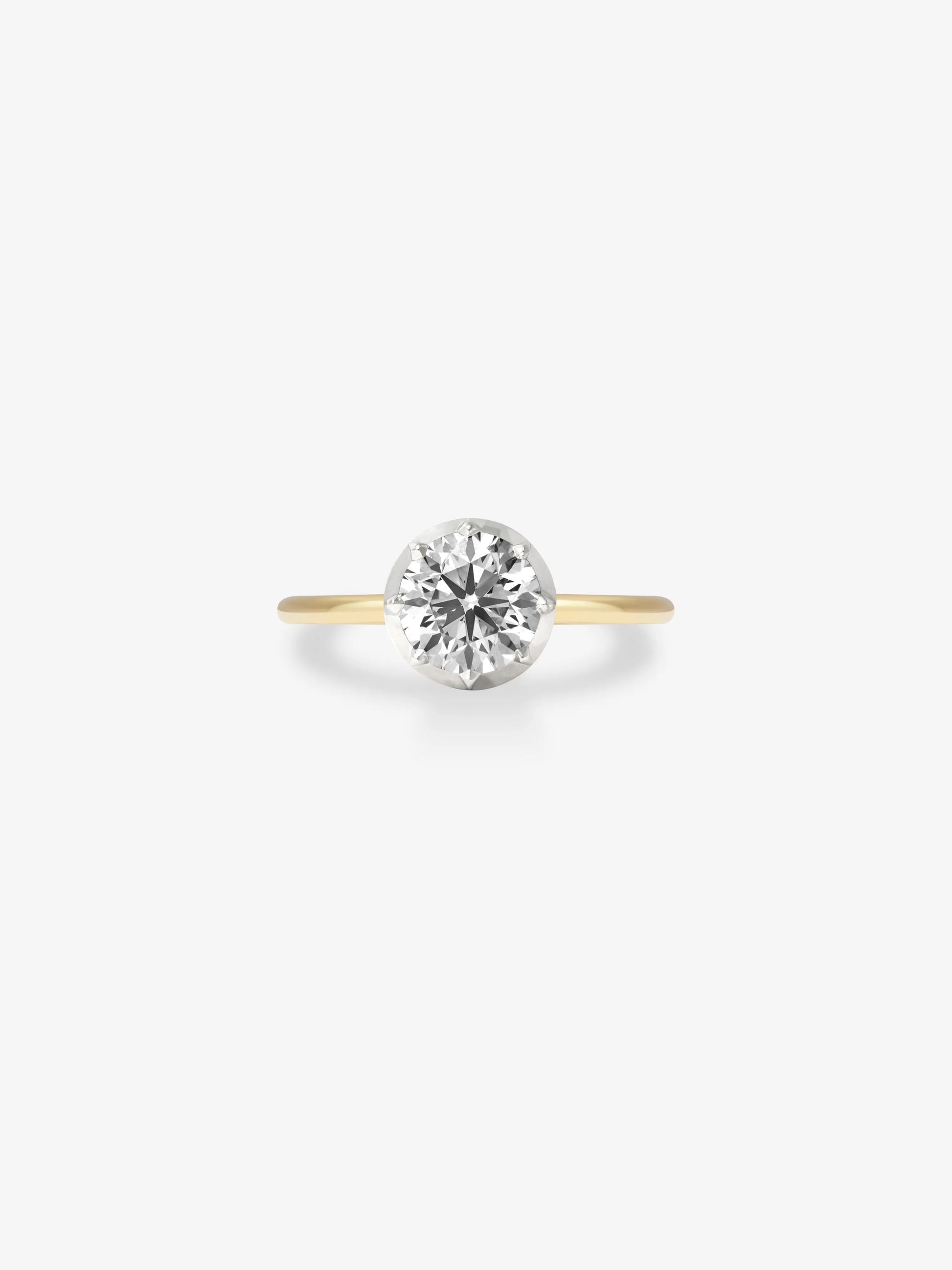 1.50ct Diamond & White Gold Button Back Ring View 1