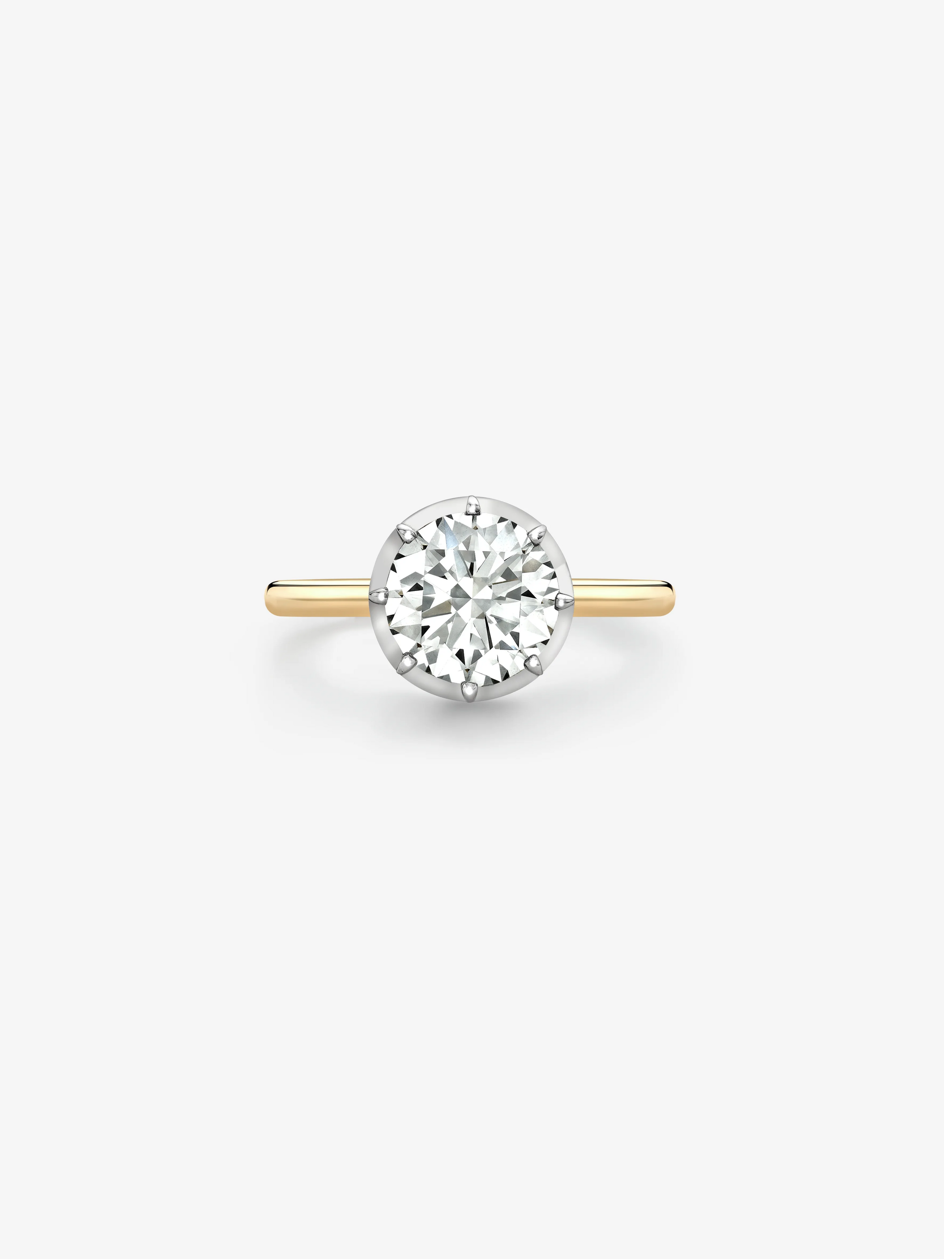 2.19ct Diamond & White Gold Button Back Ring View 1