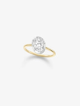 1.51ct Tilted Oval Diamond Button Back Ring