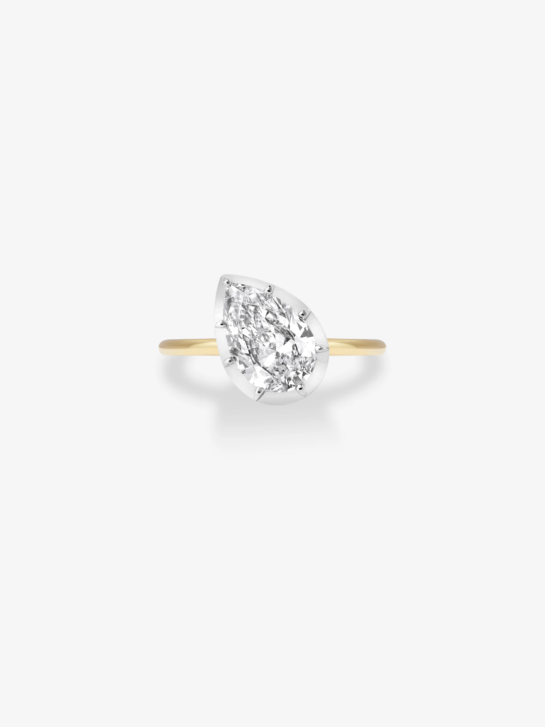 1.50ct Tilted Pear Diamond Button Back Ring  View 1