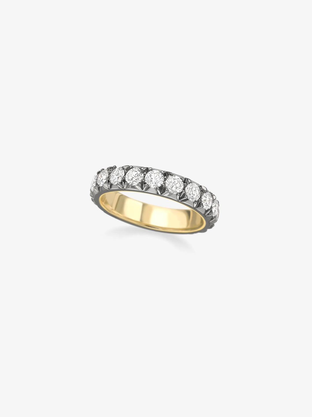 Medium Cut-Down Blackened Gold Band  View 1