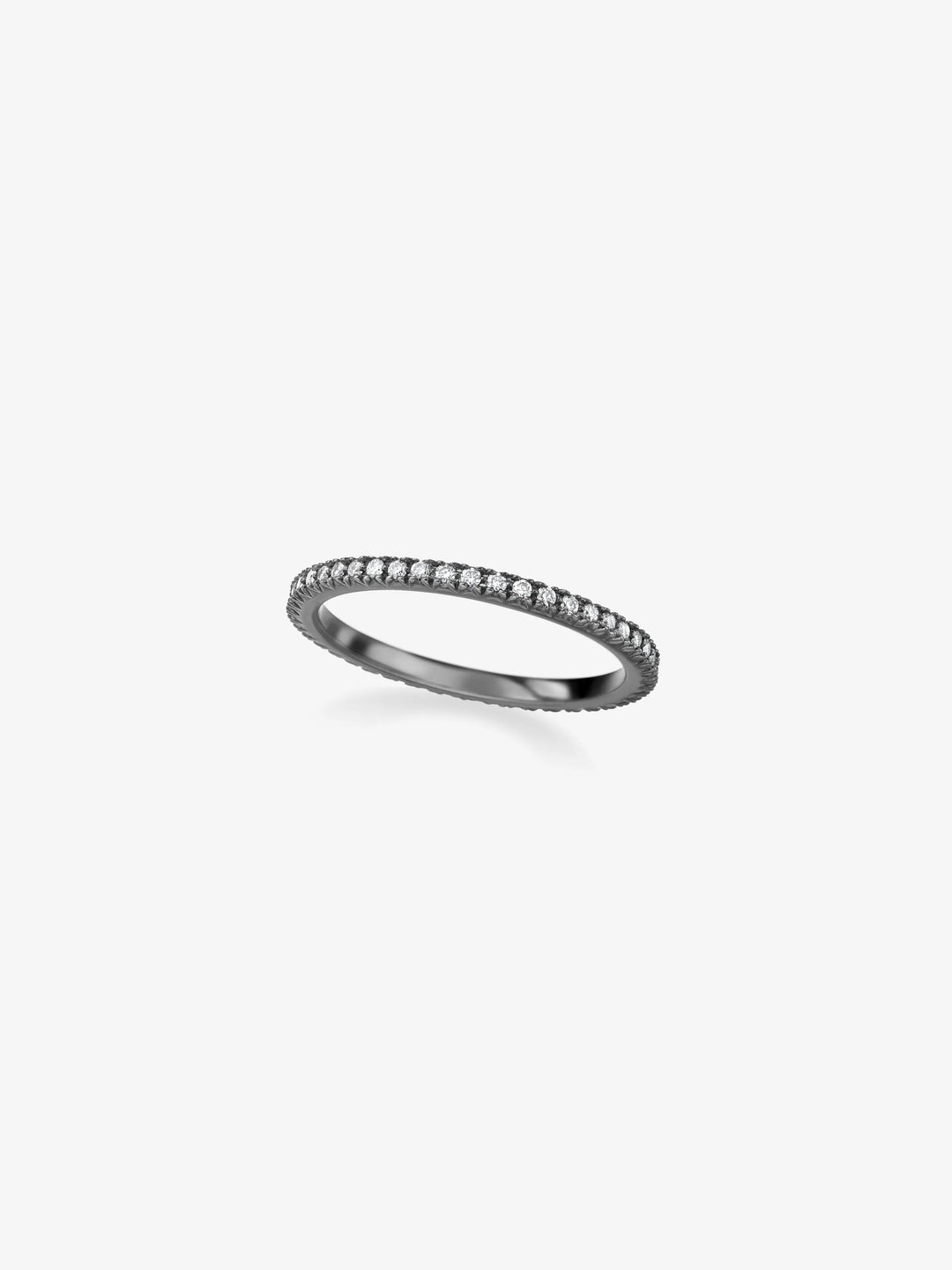 Super Fine Cut-Down Blackened Gold Band  View 1