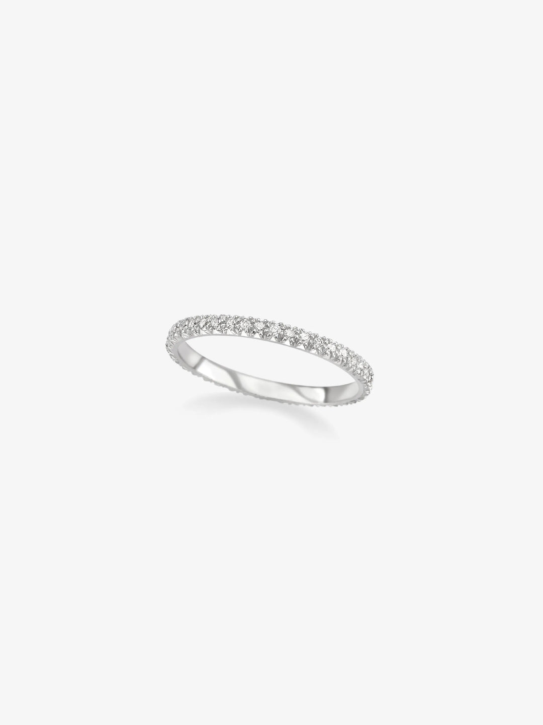 Super Fine Cut-Down White Gold Band  View 1