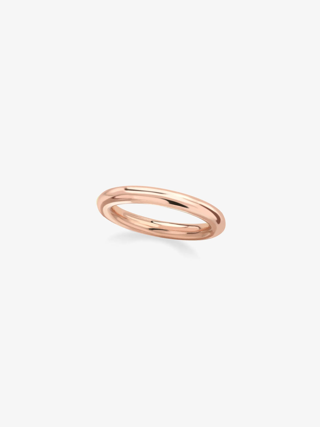 Round Wire 3mm Rose Gold Band  View 1