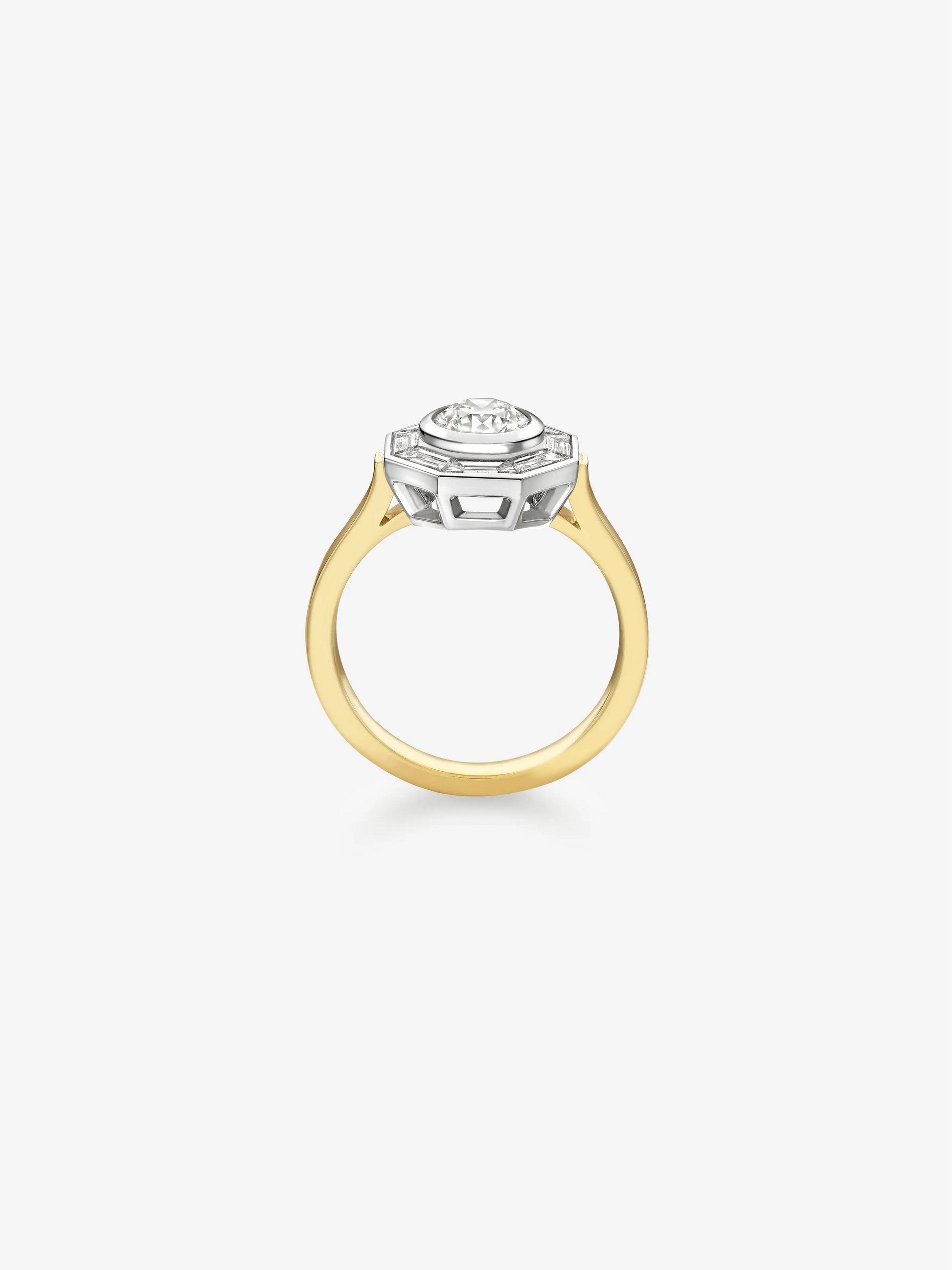 0.90ct Diamond Halo Ring View 3