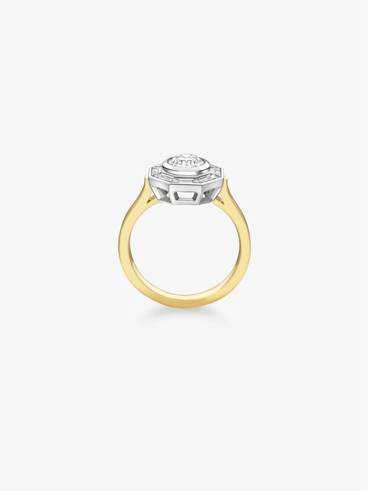 0.90ct Diamond Halo Ring View 4