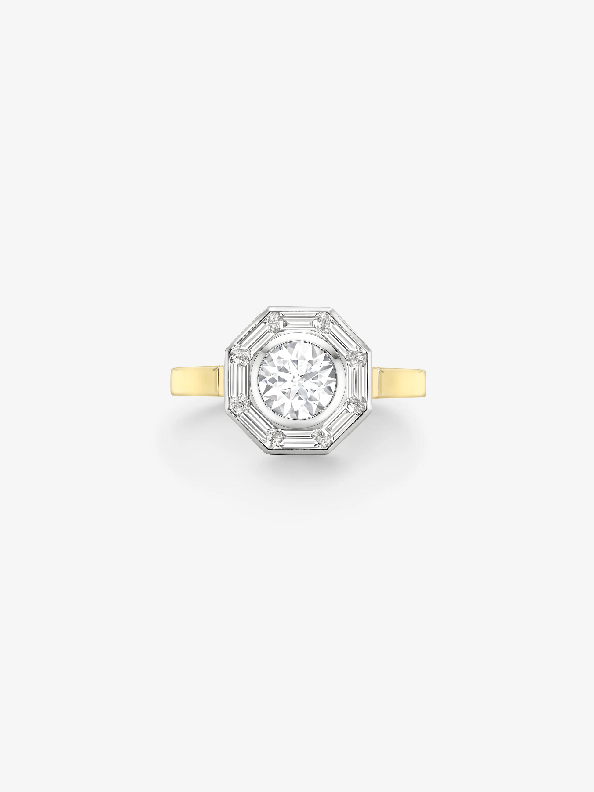 0.90ct Diamond Halo Ring View 1