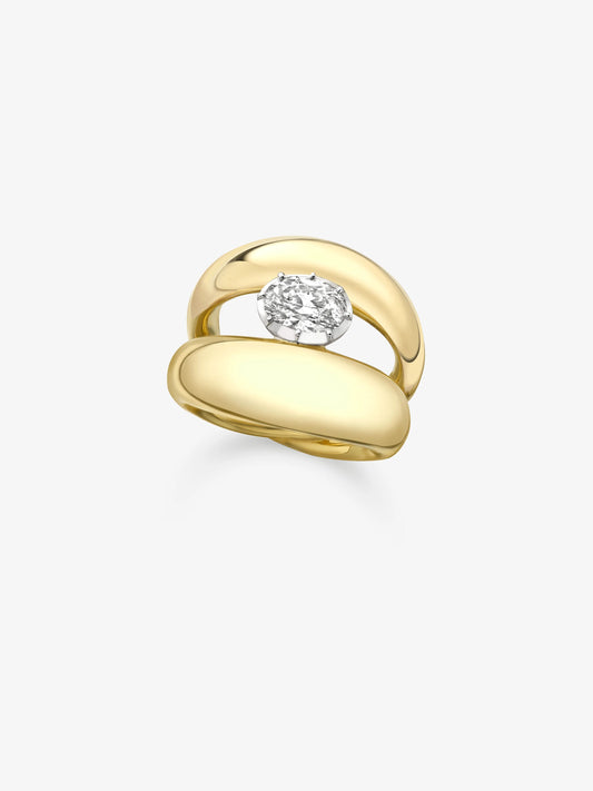 Rush Hour Oval Diamond Double Take Ring View 2