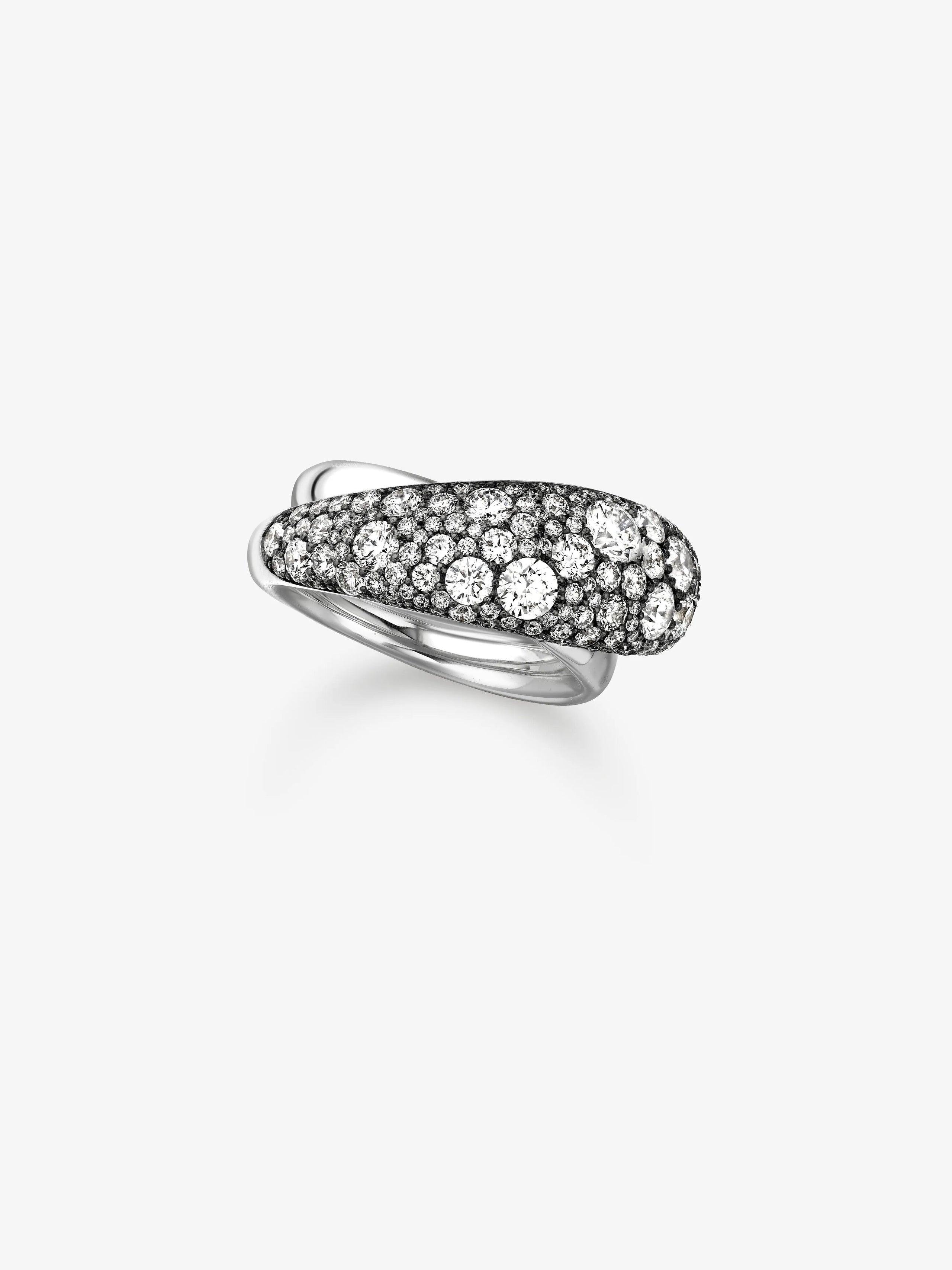 Rush Hour Diamond & White Gold Double Take Ring View 2