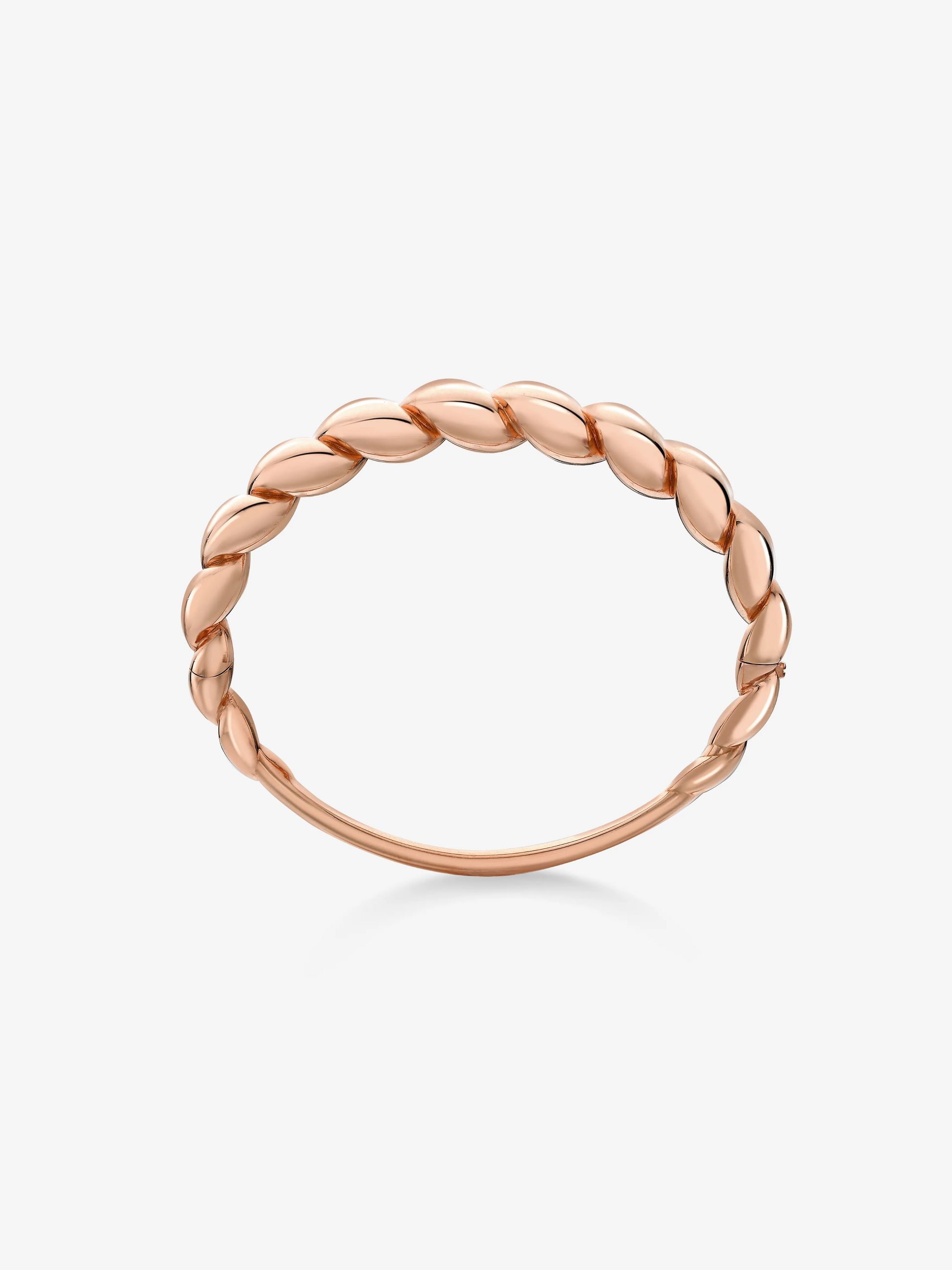 Beaches Small Rose Gold Conch Shell Bangle View 2