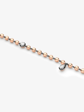 Ball n Chain Rose Gold Multi Diamond Bracelet
