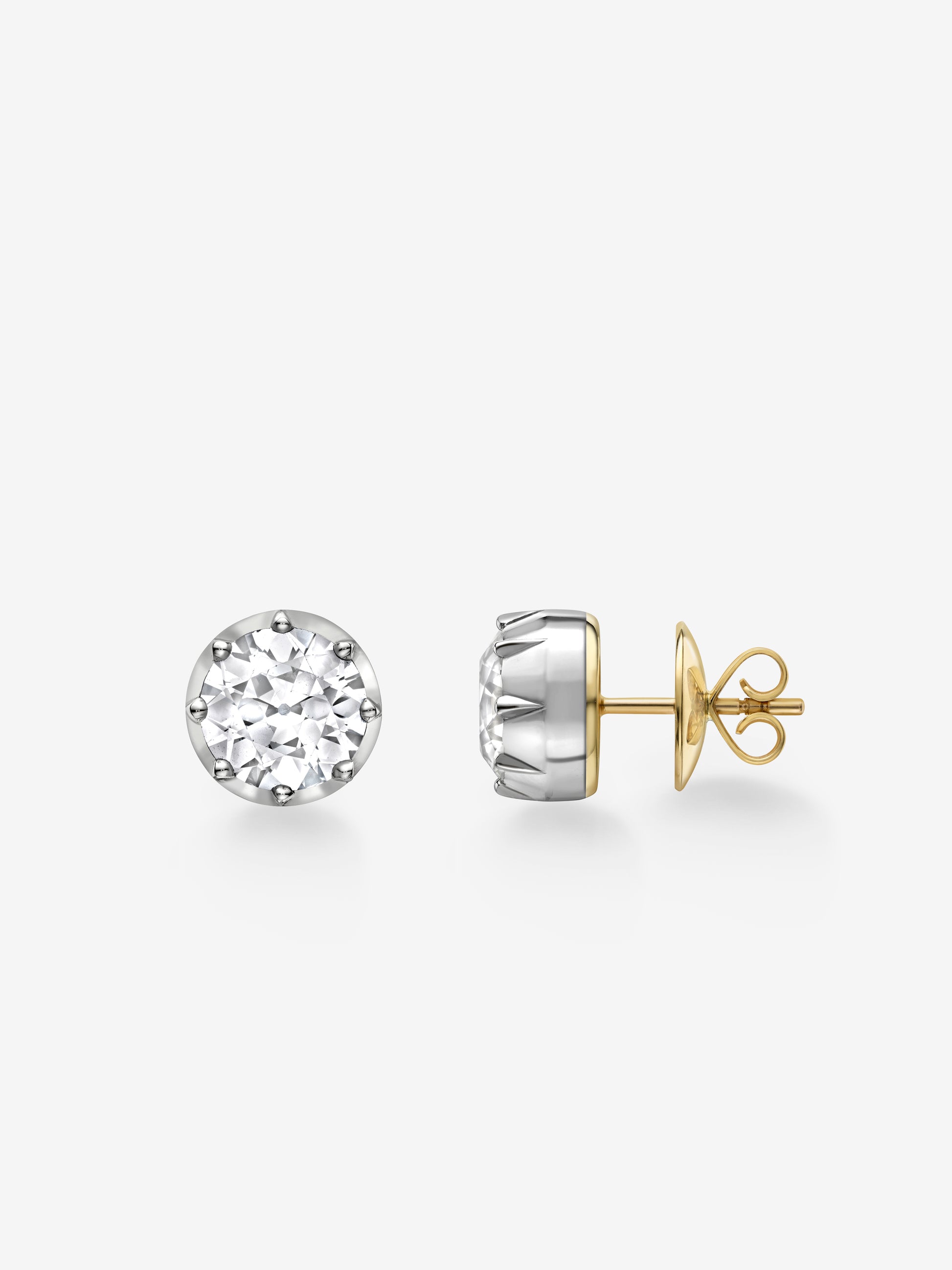 4ct Diamond & White Gold Stud Earrings View 2