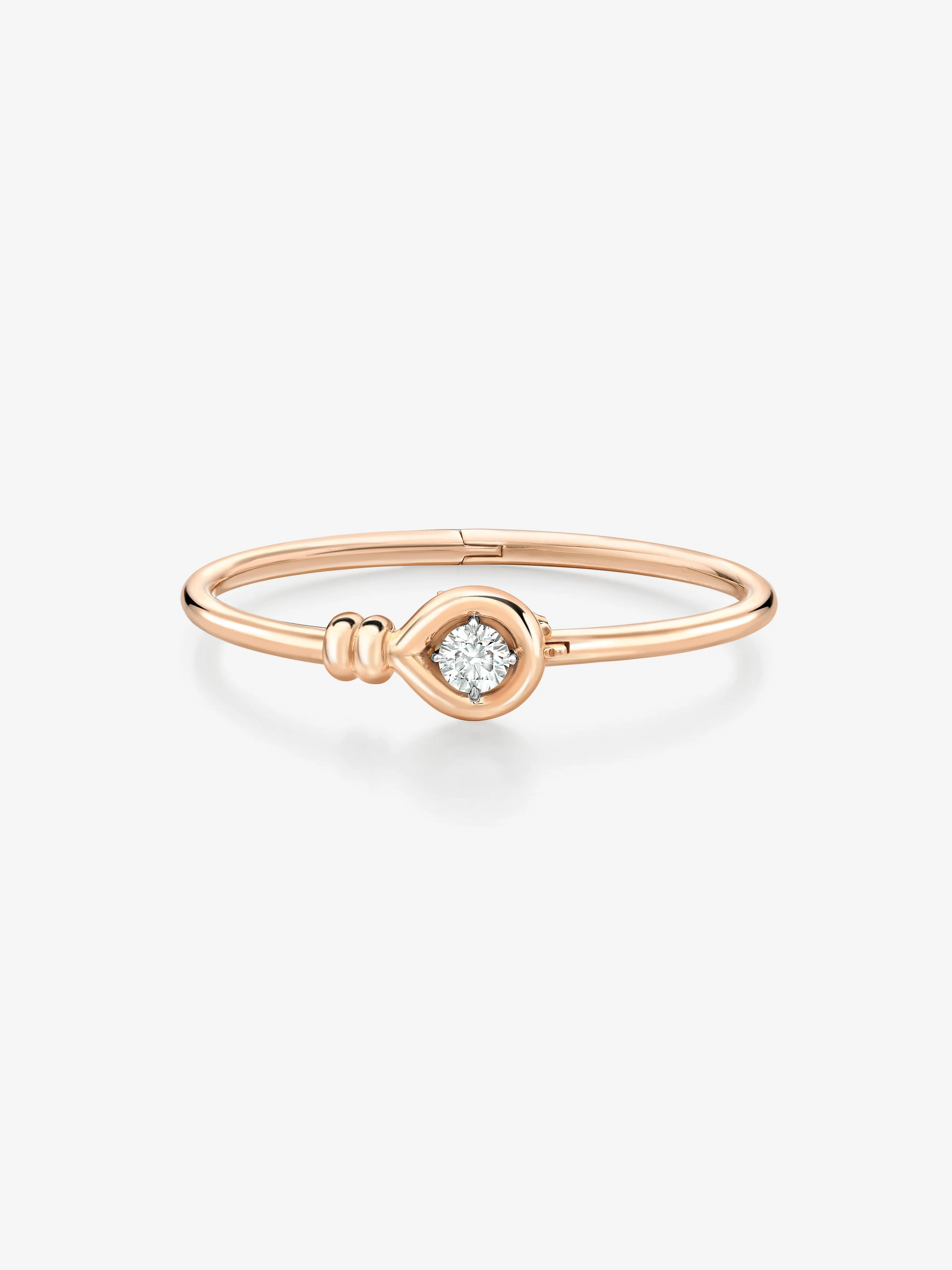 Forget Me Knot 1.30ct Diamond Rose Gold Bangle View 1