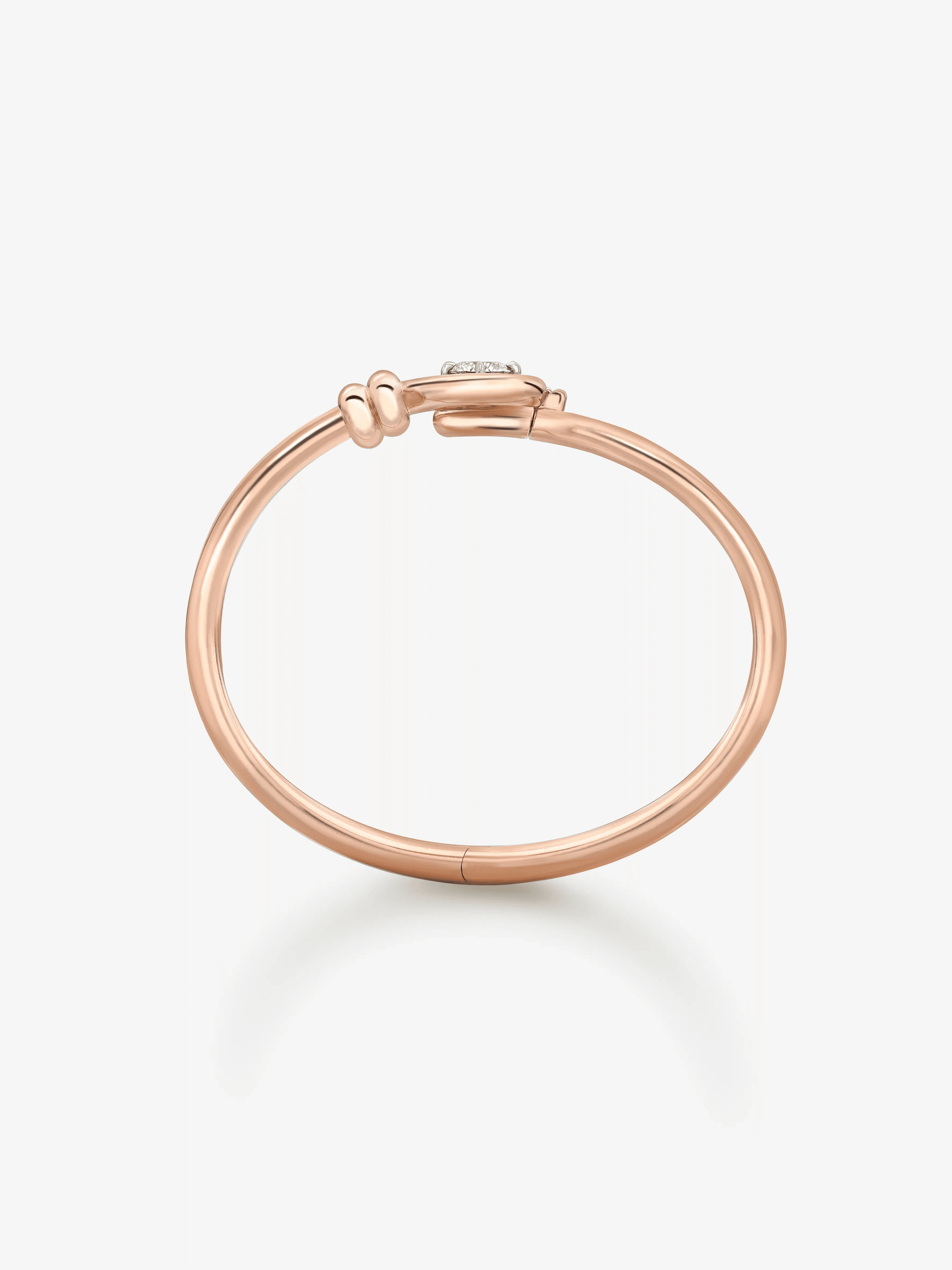 Forget Me Knot 1.30ct Diamond Rose Gold Bangle View 2