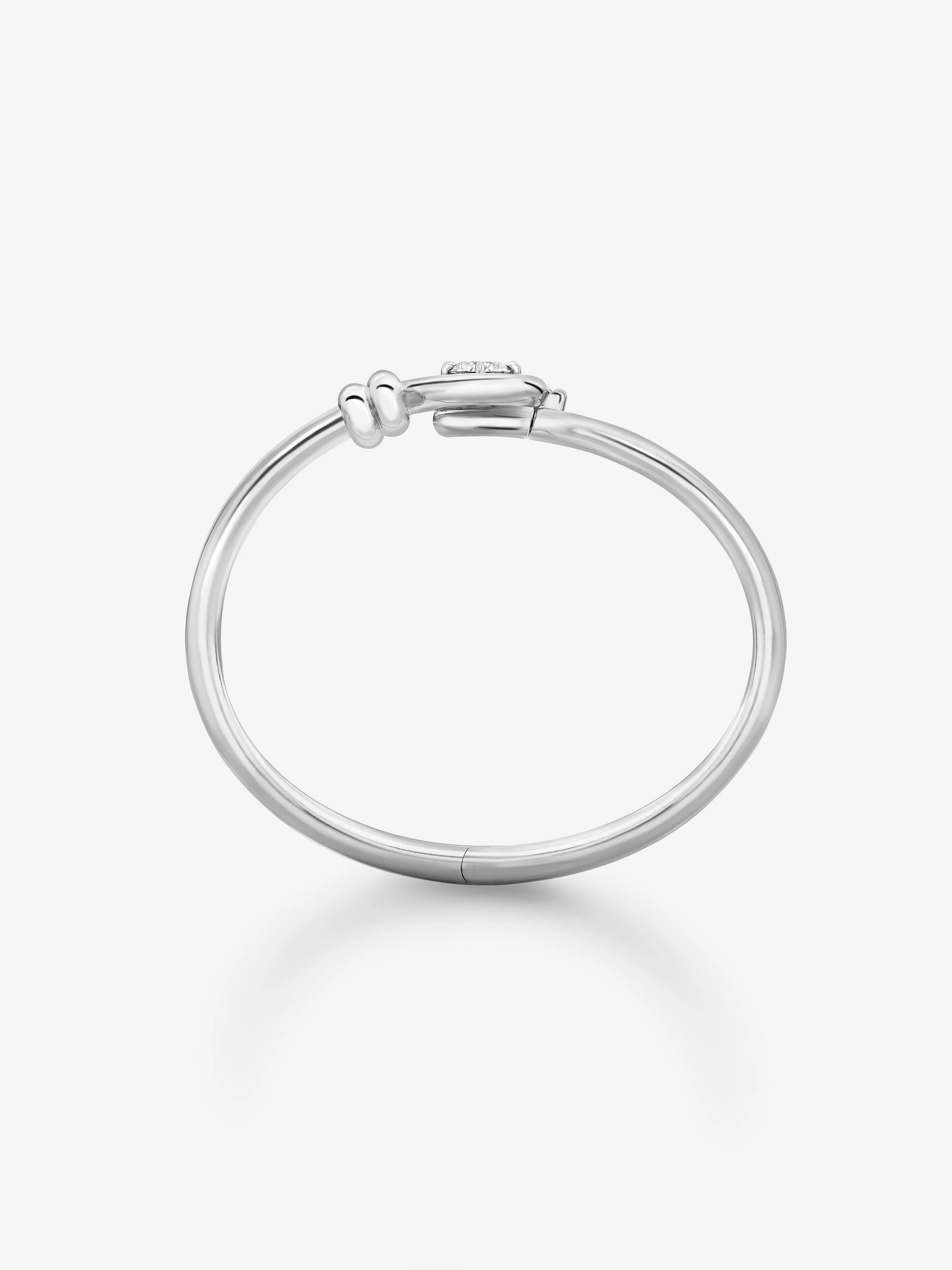 Forget Me Knot 1.30ct Diamond White Gold Bangle View 2
