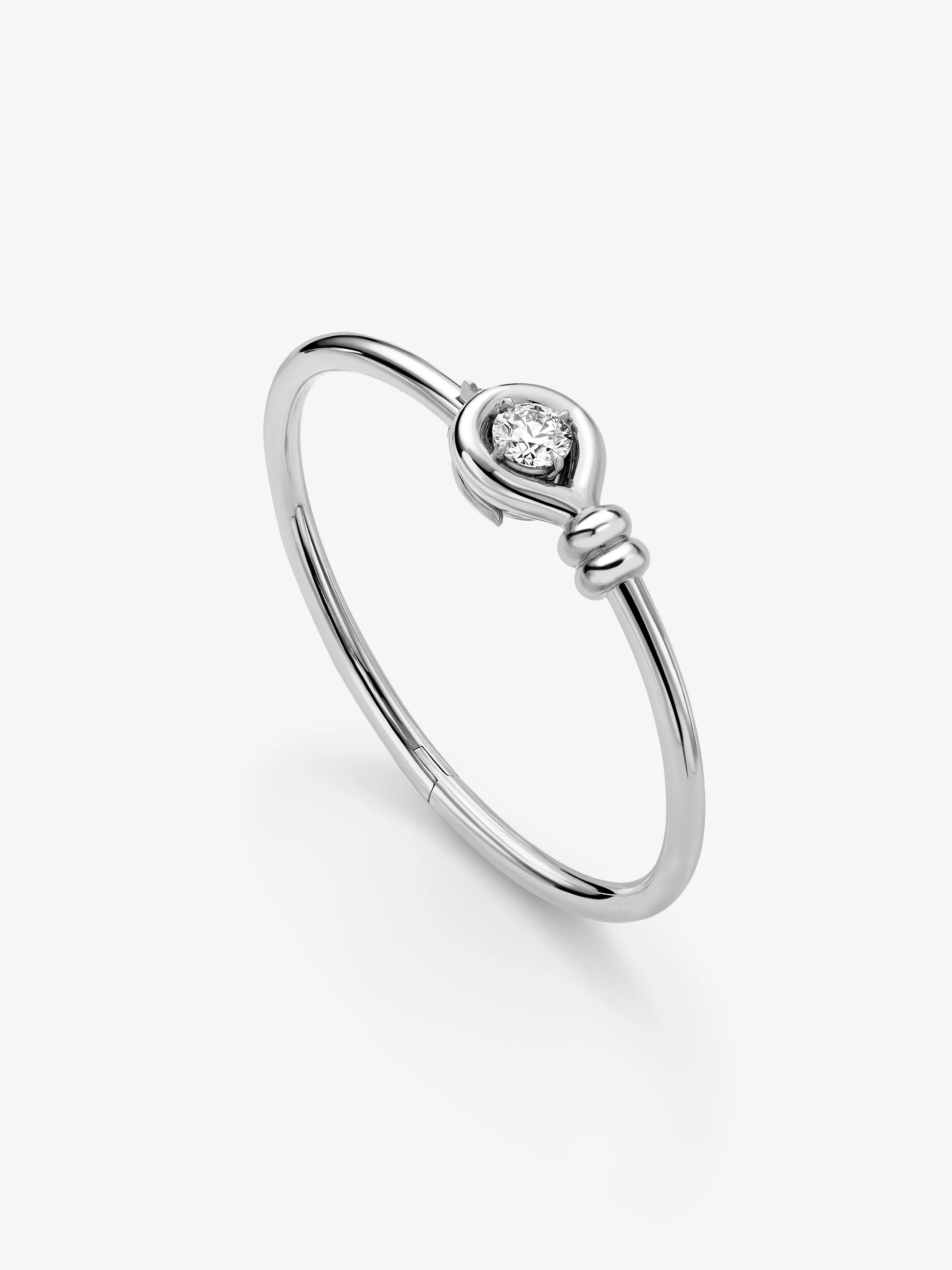 Forget Me Knot 1.30ct Diamond White Gold Bangle View 4