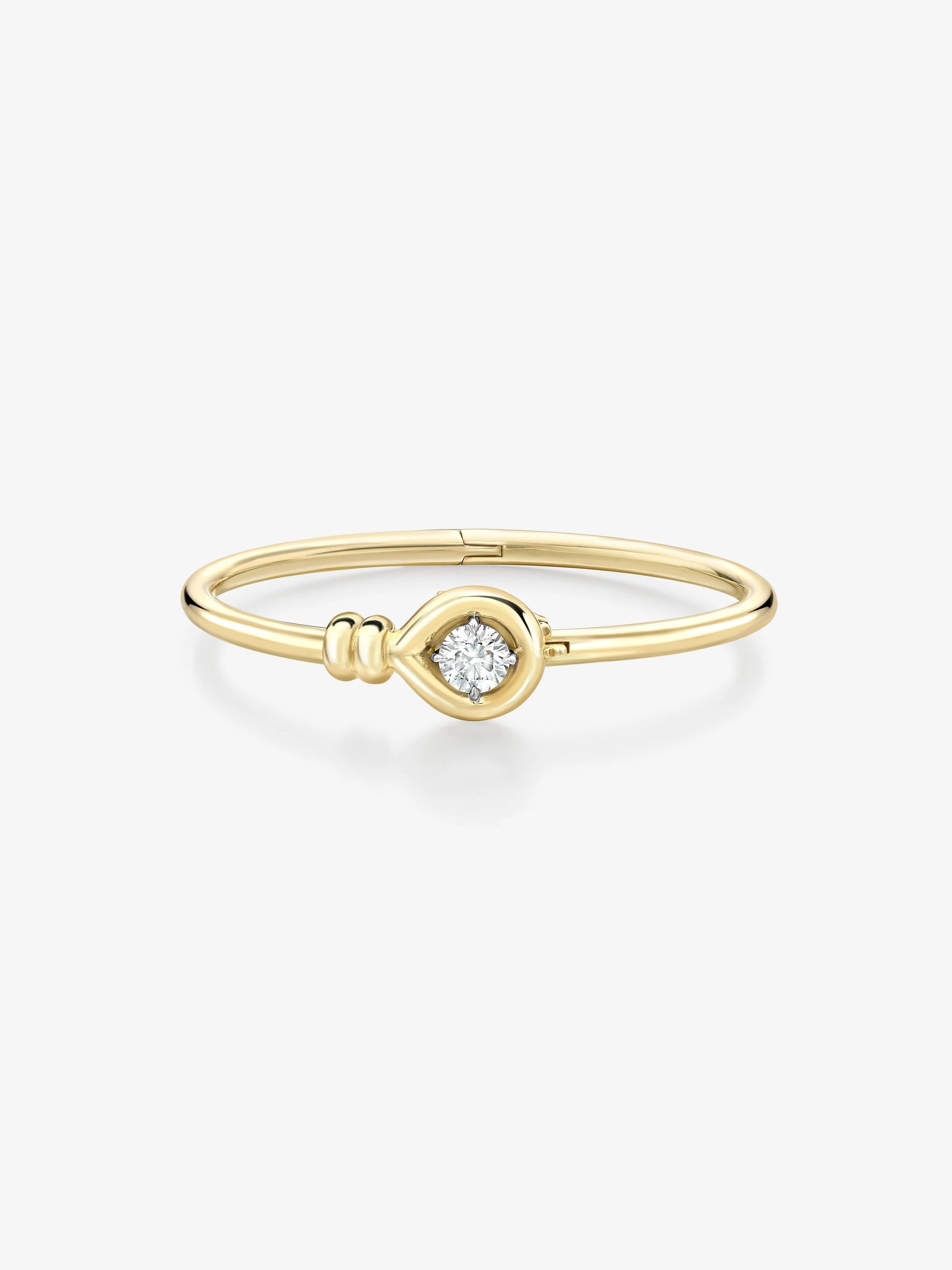 Forget Me Knot 1.30ct Diamond Yellow Gold Bangle View 1