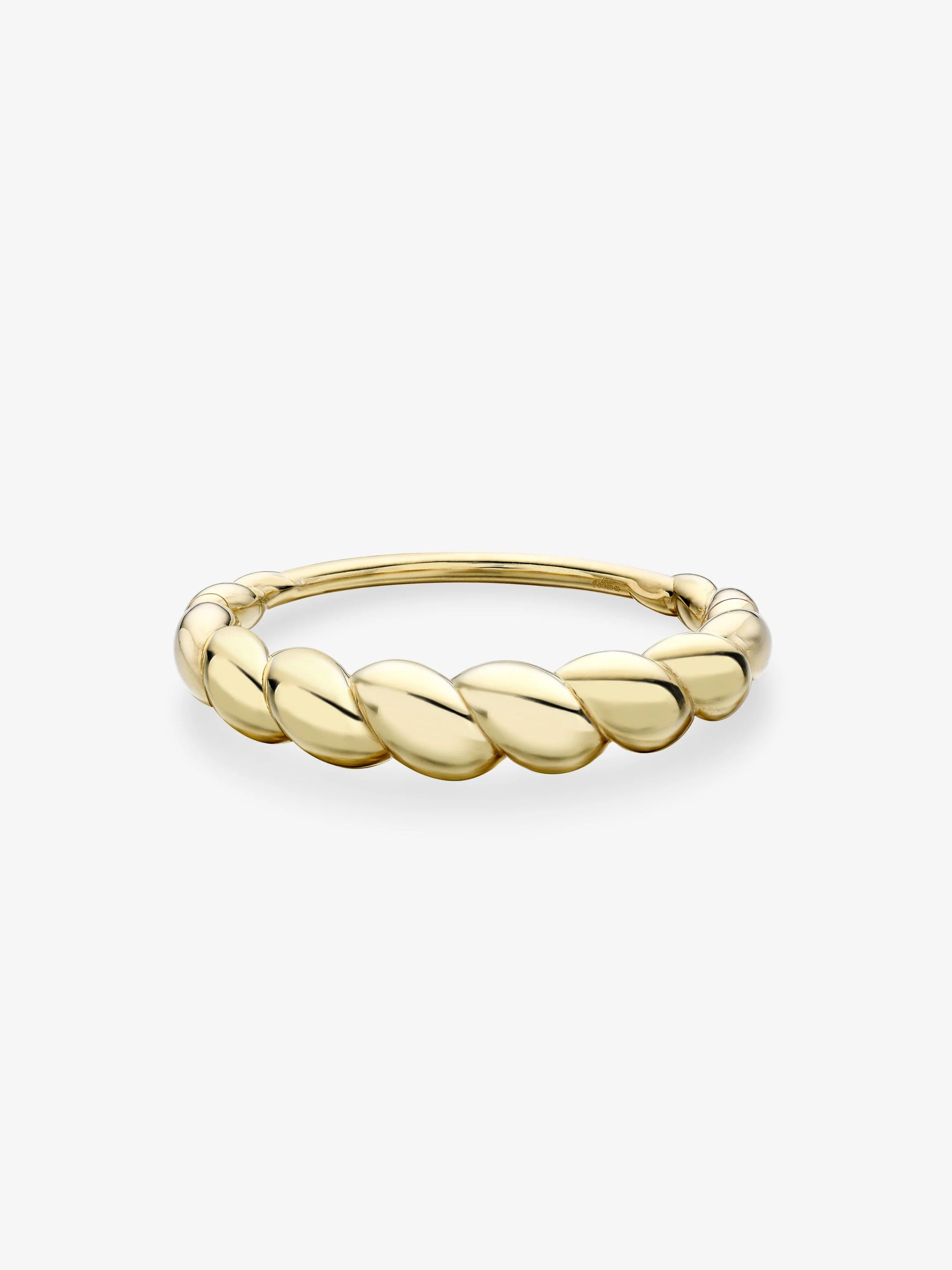 Beaches Wide Gold Conch Shell Bangle View 1