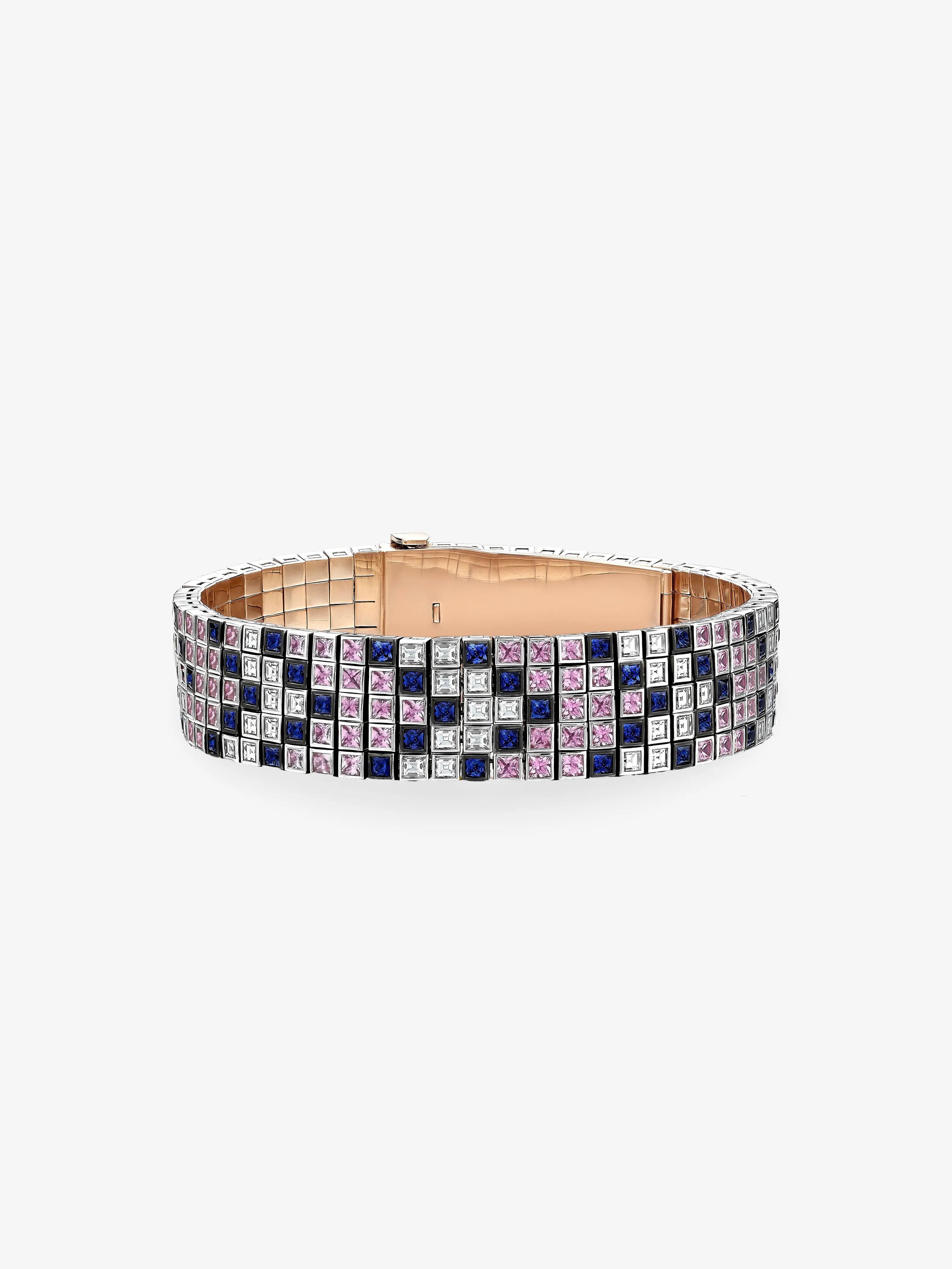 Tapestry Diamond & Sapphire Chevron Bracelet View 1