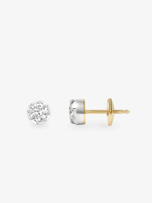 0.50ct Diamond & White Gold Stud Earrings View 2