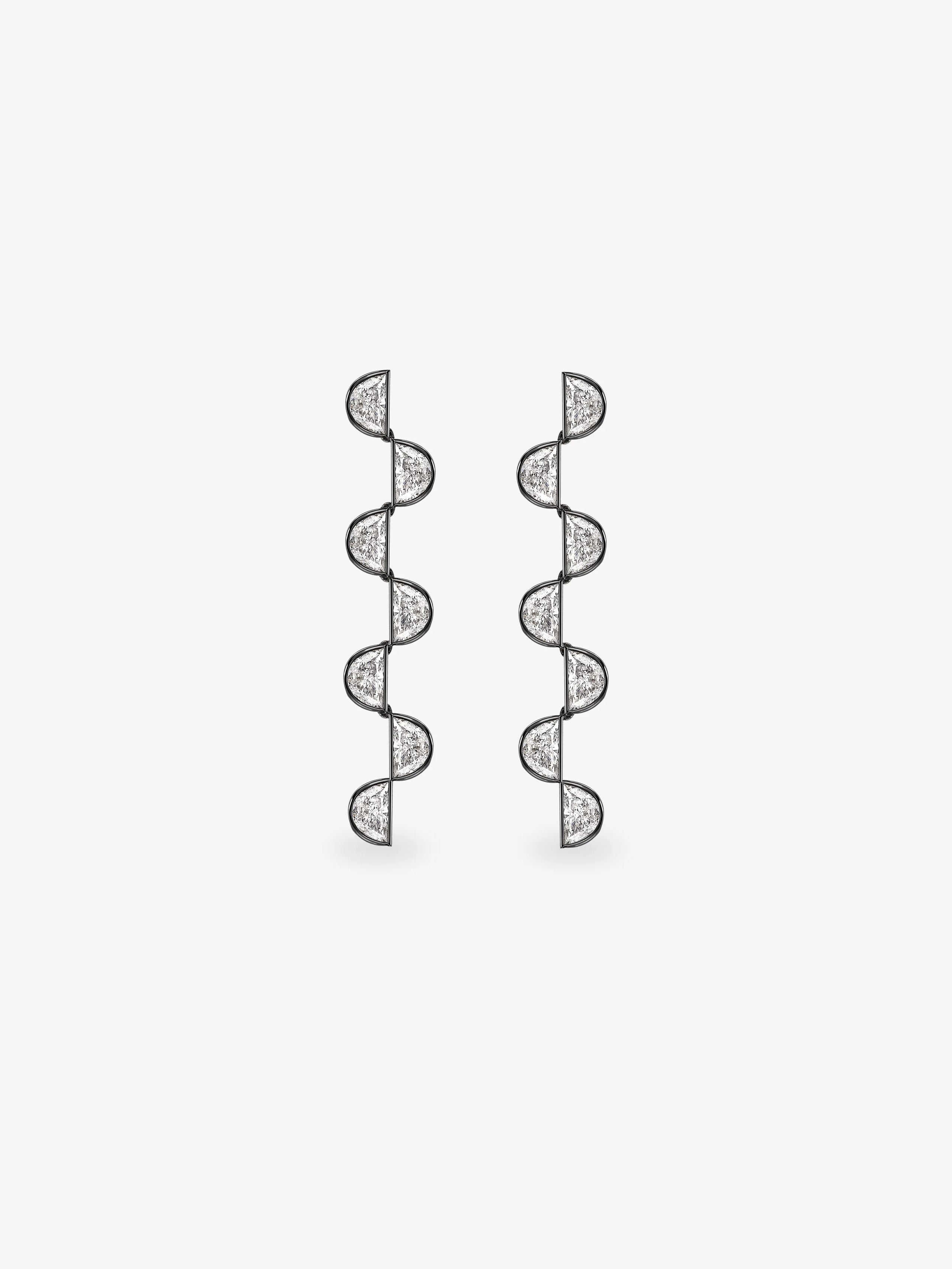 Moonshine Long Diamond Earrings View 1