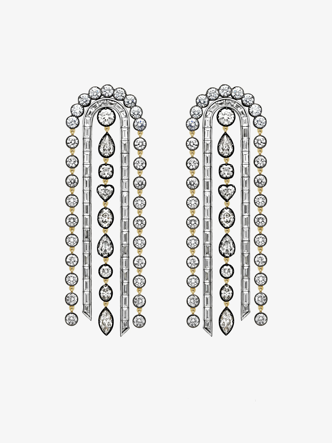 Rainbow Diamond Earrings  View 1