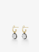 2.50ct Diamond & Blackened Gold Gypset Hoop Earrings