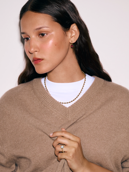 0.50ct Single Pear-Shaped Ruby & Blackened Gold Gypset Hoop Earring