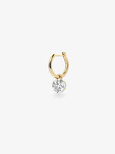 0.30ct Heart-Shaped Diamond & White Gold Single Gypset Hoop Earring