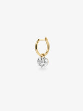0.50ct Heart-Shaped Diamond & White Gold Single Gypset Hoop Earring