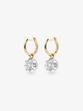 0.90ct Diamond & White Gold Gypset Hoop Earrings