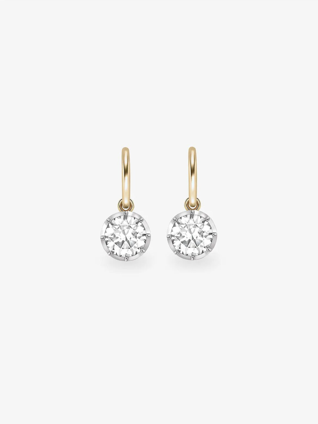 1ct Diamond & White Gold Gypset Hoop Earrings  View 1