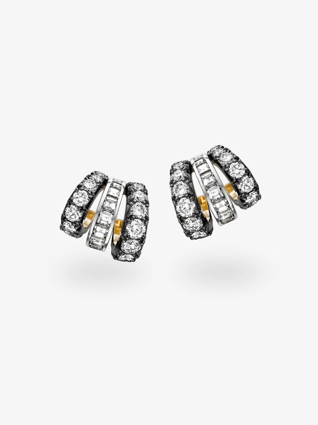 Diamond Tripset Hoops  View 1