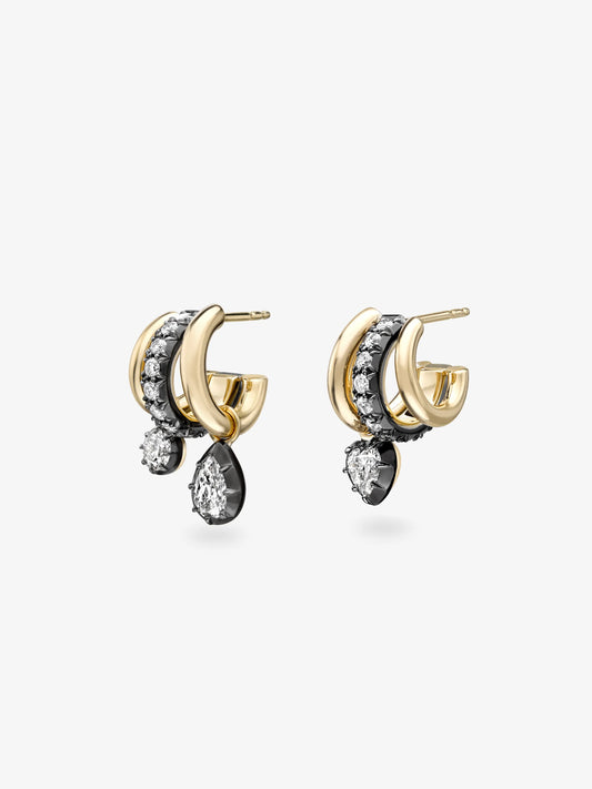 Multi-Shape Diamond Tripset Hoops View 2