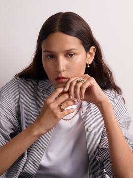 0.50ct East-West Oval Diamond & Blackened Gold Gypset Hoop Earrings