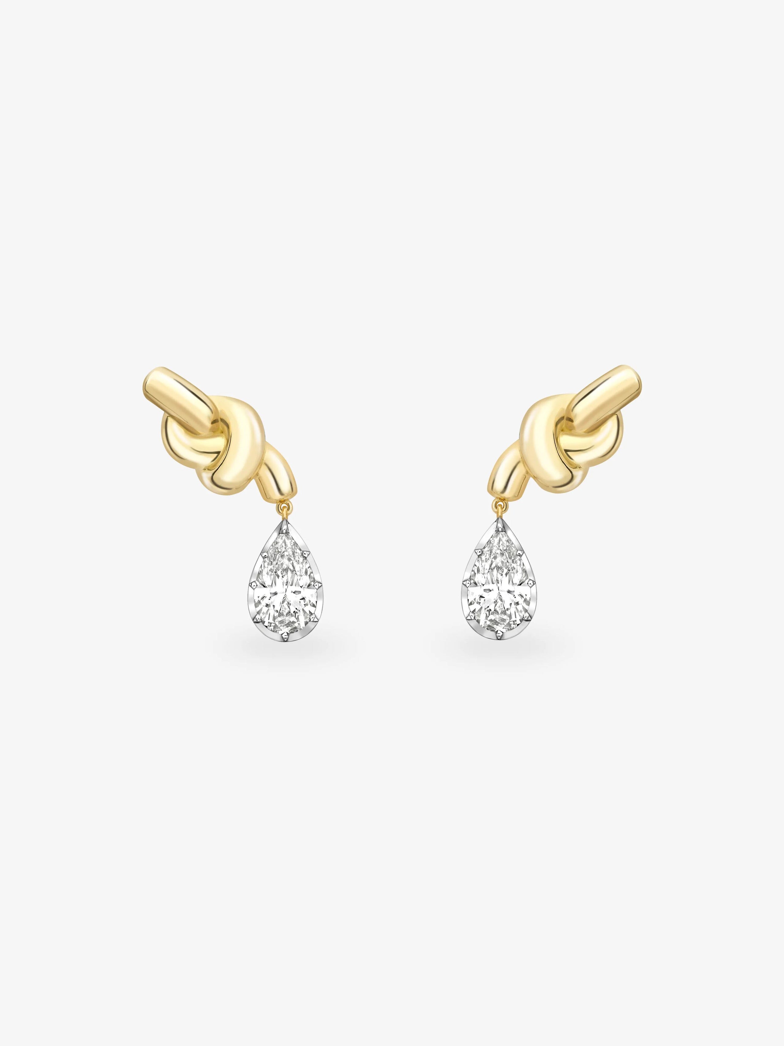 Diamond Hitch Knot Earrings View 1