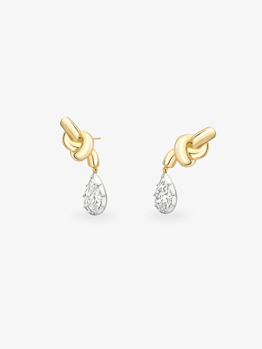 Diamond Hitch Knot Earrings View 2