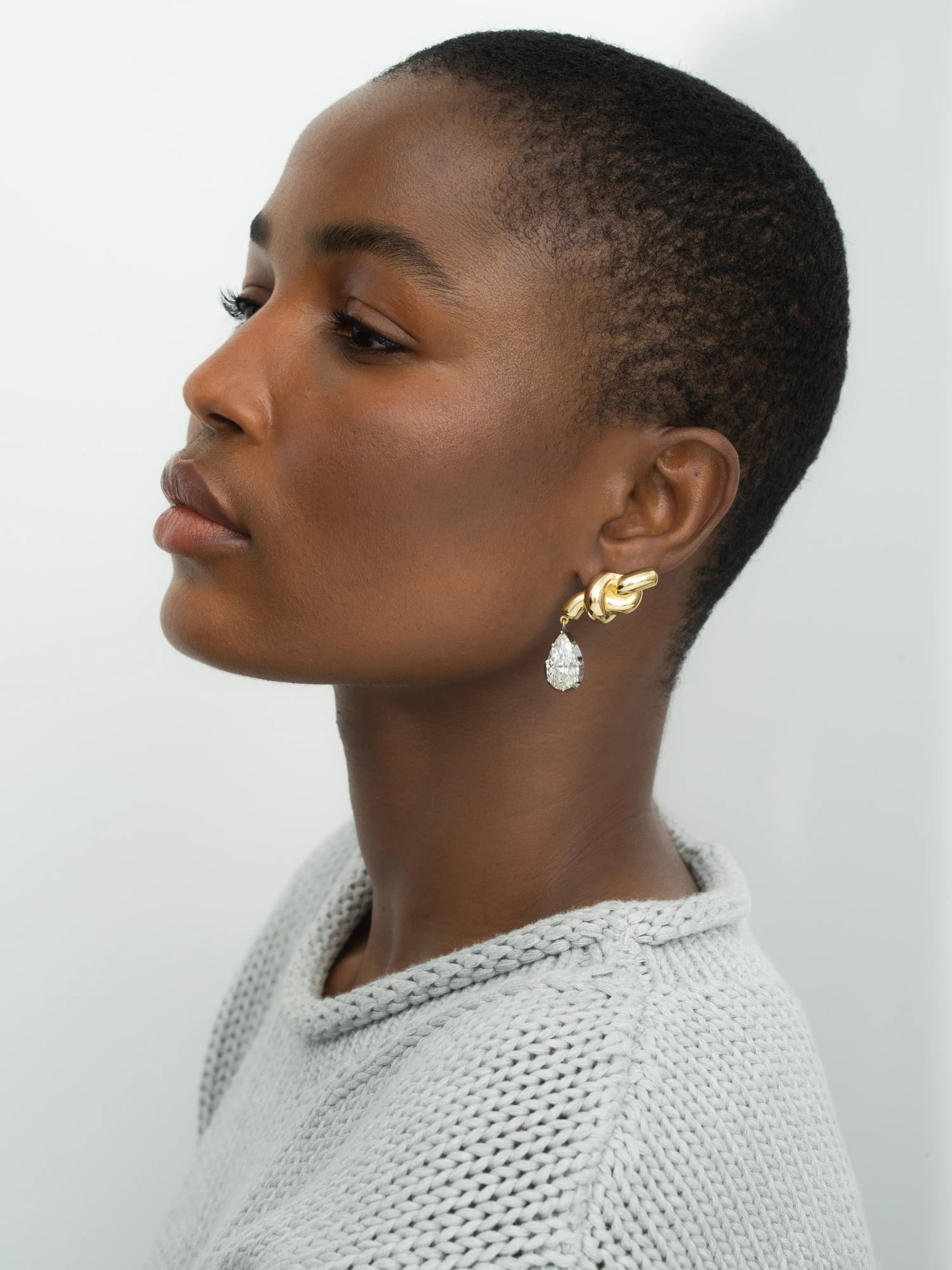 Diamond Hitch Knot Earrings View 3