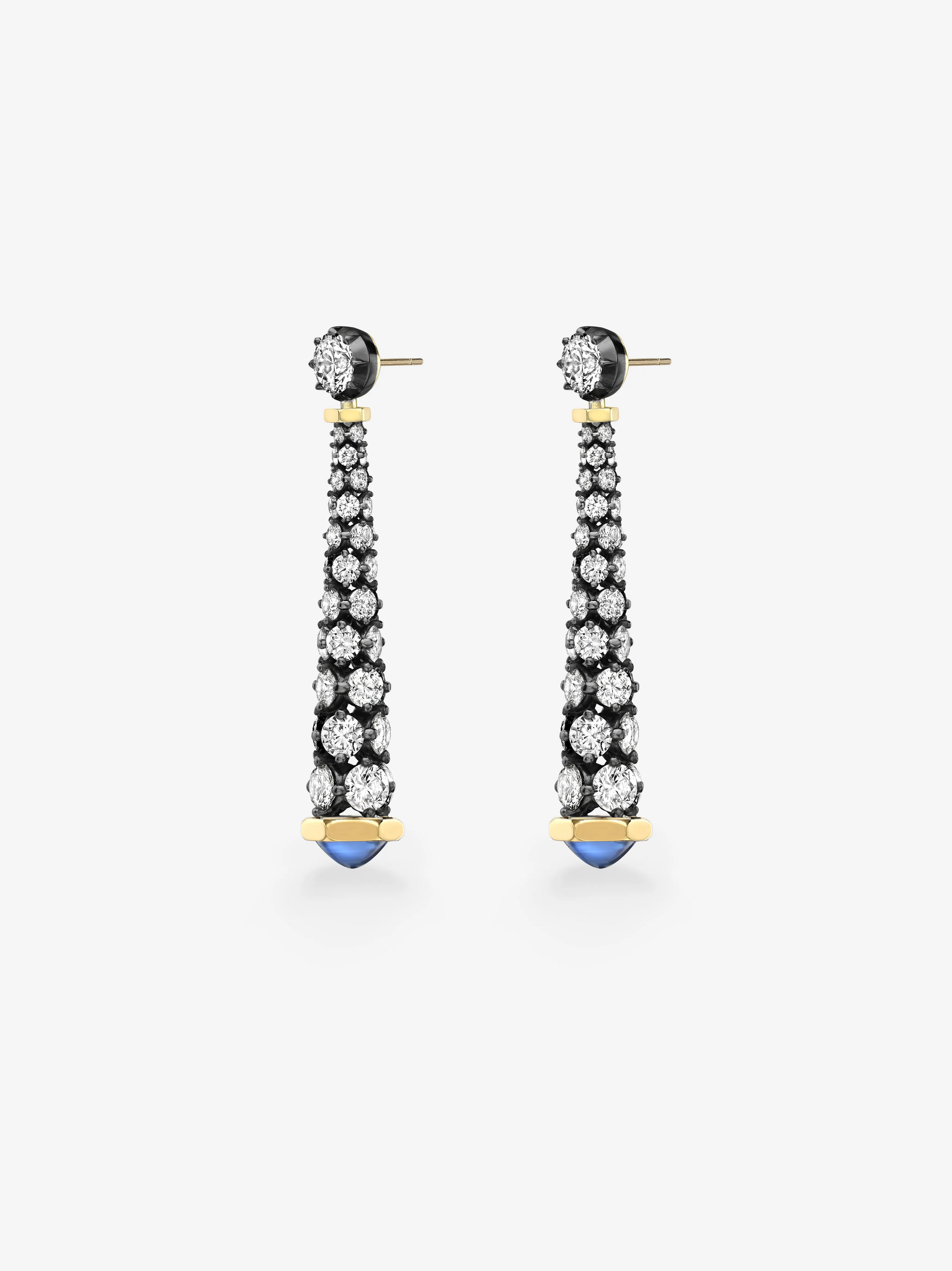Tempest Diamond & Sapphire Earrings View 2