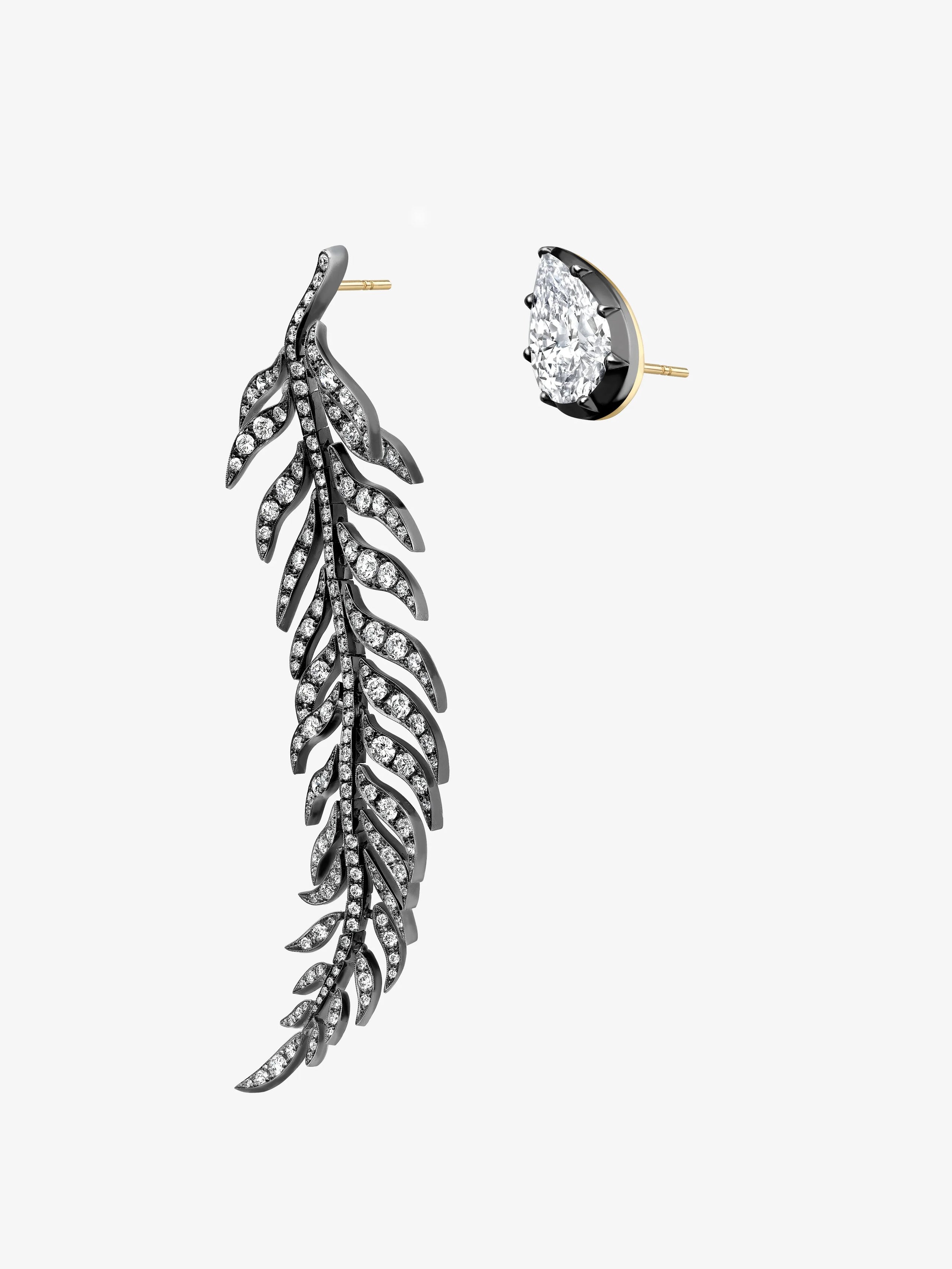 Fern Diamond Earrings View 2