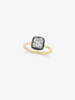 2.01ct North-South Cushion Diamond Button Back Ring